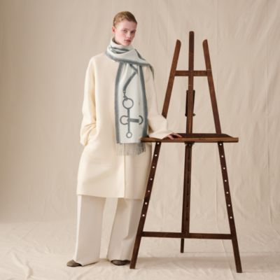 Casaque Mors scarf - Grey | Hermès USA